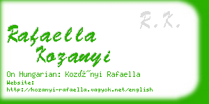 rafaella kozanyi business card